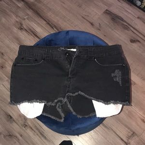 Forever 21 Black Denim Shorts